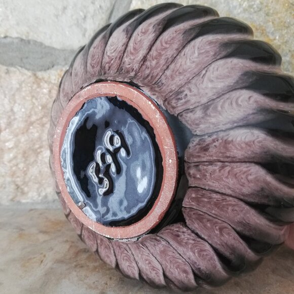 Vintage Art Pottery Vase Round Onion Shape MCM - Picture 7 of 7